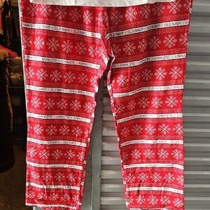 Old Navy Festive Red Snowflake Lounge Pants